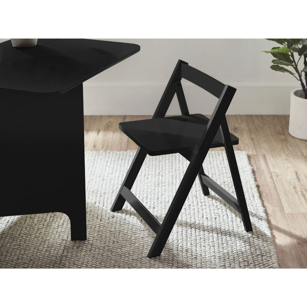 GATAN SMALL GATELEG TABLE WITH 2 CHAIRS - BLACK - Living with Luxury