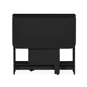 GATAN SMALL GATELEG TABLE WITH 2 CHAIRS - BLACK - Living with Luxury
