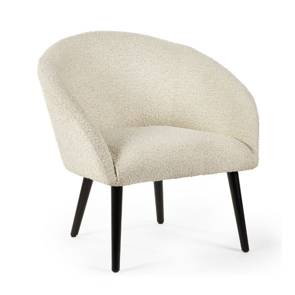 Amari Boucle Accent Chair – Ivory - Living with Luxury