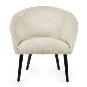 Amari Boucle Accent Chair – Ivory - Living with Luxury