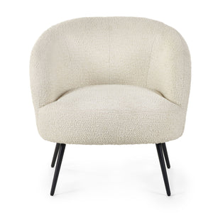 GIGI BOUCLE ACCENT CHAIR - IVORY - Living with Luxury