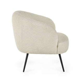 GIGI BOUCLE ACCENT CHAIR - IVORY - Living with Luxury