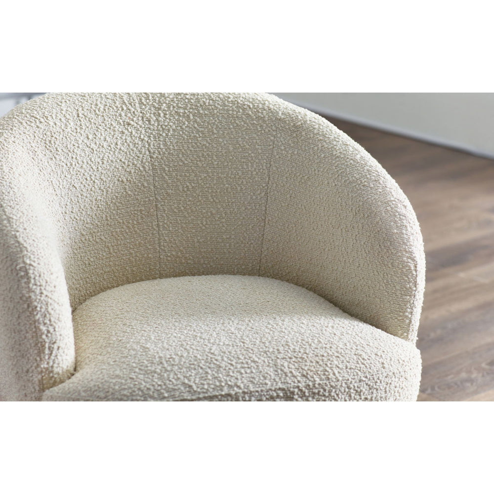 GIGI BOUCLE ACCENT CHAIR - IVORY - Living with Luxury