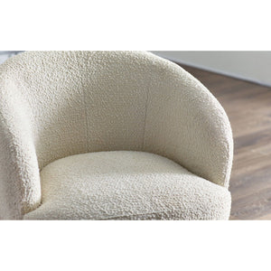 GIGI BOUCLE ACCENT CHAIR - IVORY - Living with Luxury