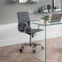 GIO BLACK & CHROME OFFICE CHAIR - Living with Luxury