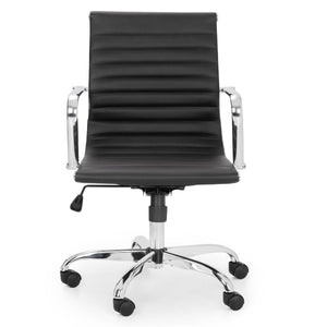 GIO BLACK & CHROME OFFICE CHAIR - Living with Luxury