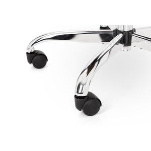 GIO IVORY & CHROME OFFICE CHAIR - Living with Luxury