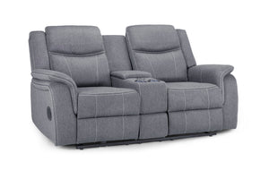 Galaxy Tech Grey 2 Seater Electric Recliner Sofa – Fabric Living Room Sofa