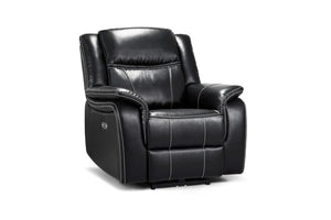 Galaxy Tech Black Electric Recliner Armchair – Leather Living Room Chair