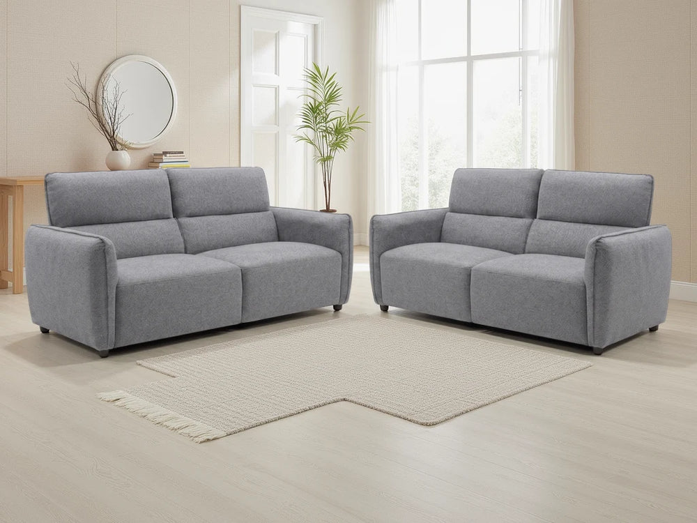 Ascot Grey Sofa 3+2 Set – Fabric Living Room Sofa Suite