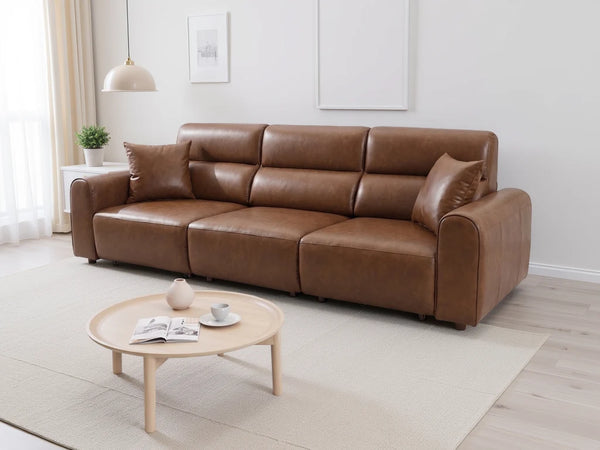 Conway Brown 3 Seater Electric Recliner Sofa – Comfortable Living Room Seating