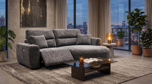 Denver Black Right Hand Electric Recliner Sofa – Upholstered Living Room Sofa
