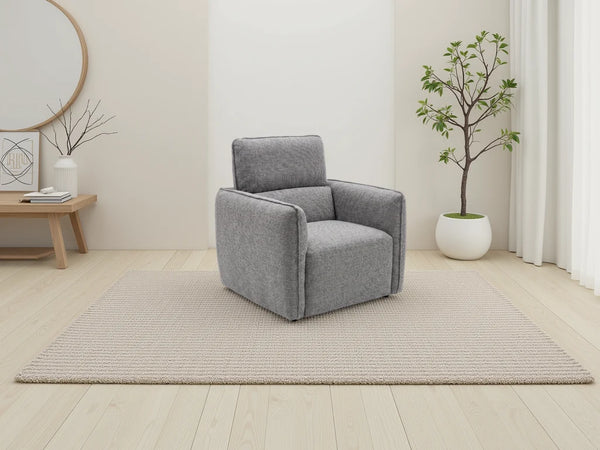 Ascot Grey Armchair – Upholstered Living Room Chair