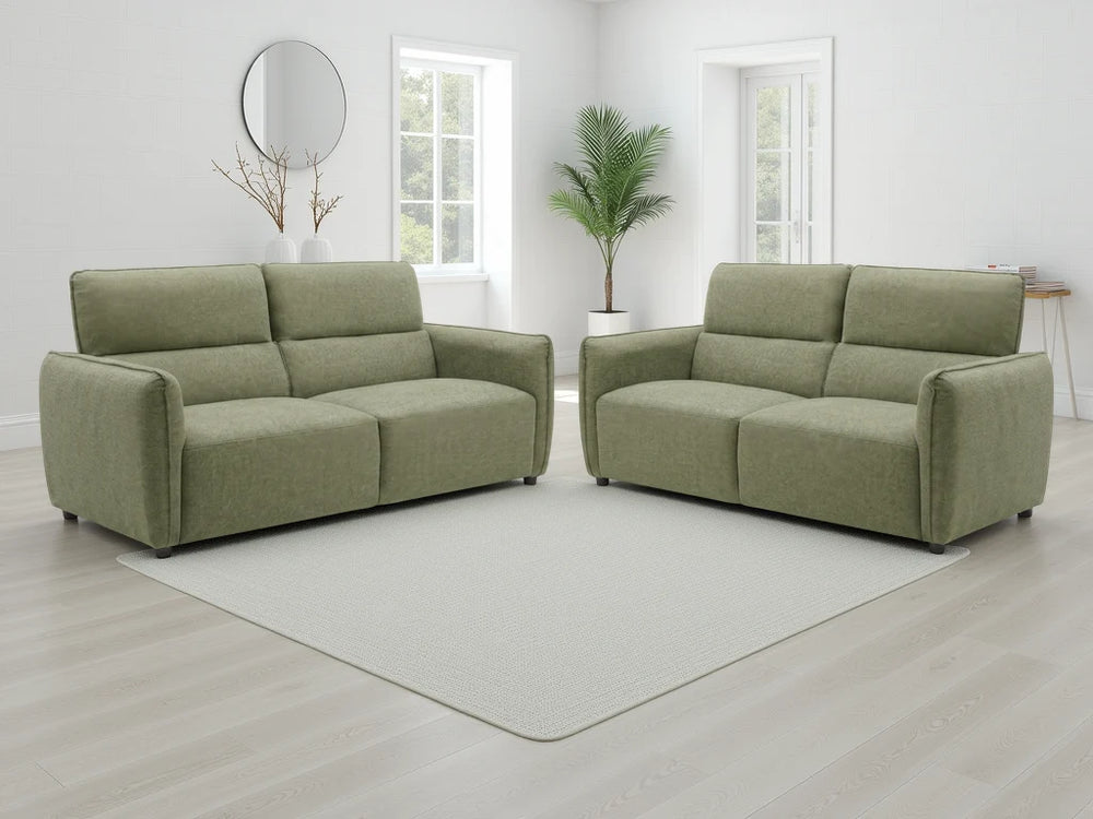 Ascot Green Sofa 3+2 Set – Fabric Living Room Sofa Suite