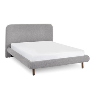 Hannah King Bed 150cm - Grey Boucle - Living with Luxury