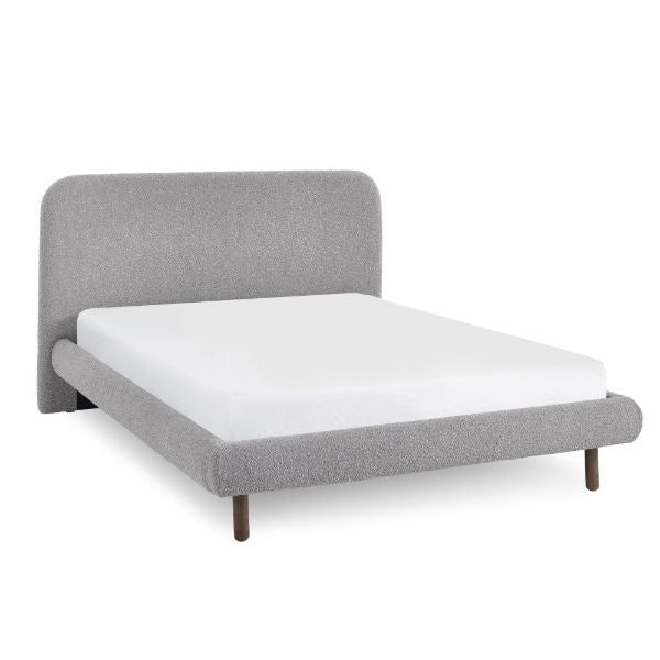 Hannah King Bed 150cm - Grey Boucle - Living with Luxury