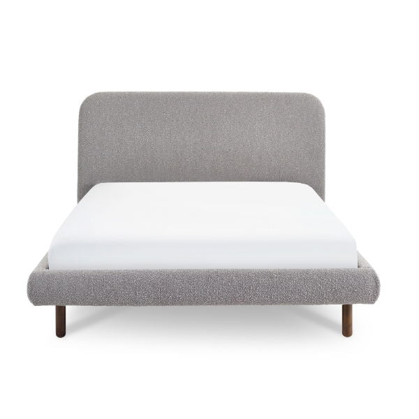 Hannah King Bed 150cm - Grey Boucle - Living with Luxury