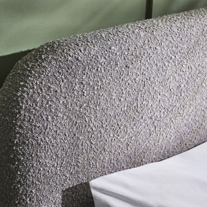Hannah King Bed 150cm - Grey Boucle - Living with Luxury