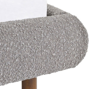 Hannah King Bed 150cm - Grey Boucle - Living with Luxury