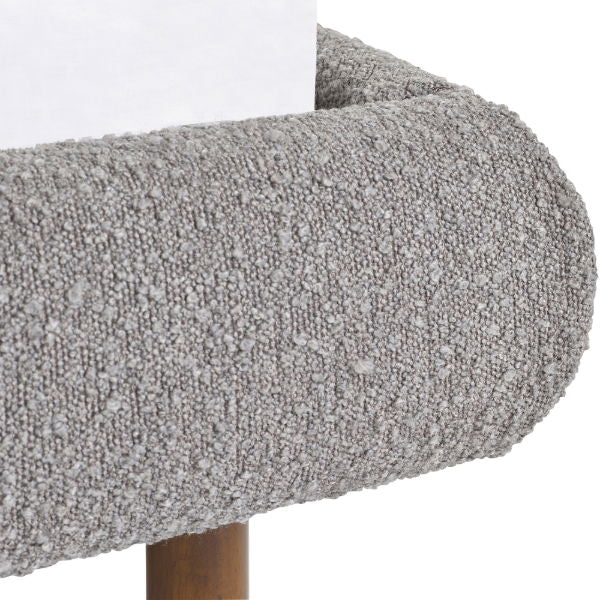 Hannah King Bed 150cm - Grey Boucle - Living with Luxury