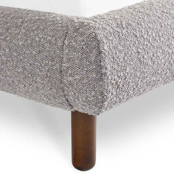 Hannah King Bed 150cm - Grey Boucle - Living with Luxury