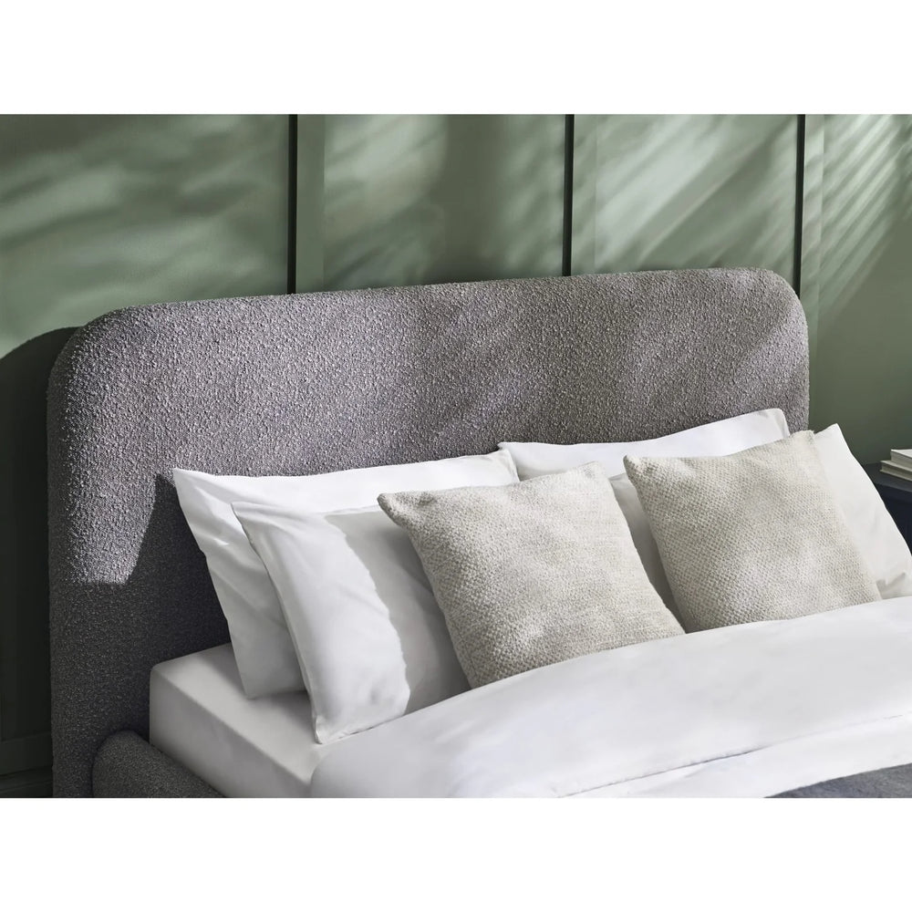 Hannah King Bed 150Cm - Grey Boucle - Living with Luxury