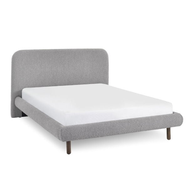 Hannah King Bed 150cm - Grey Boucle - Living with Luxury