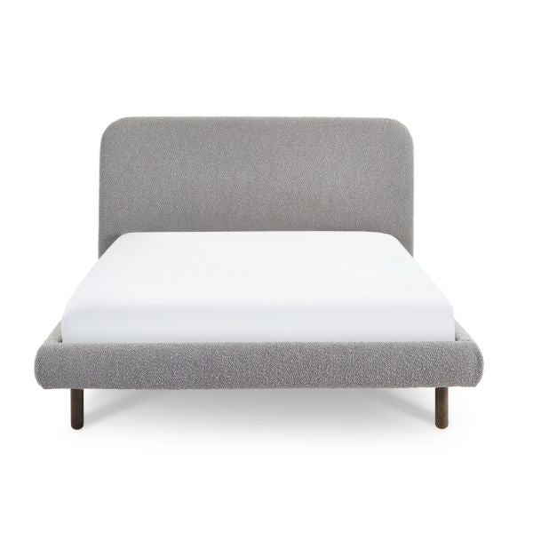 Hannah King Bed 150cm - Grey Boucle - Living with Luxury