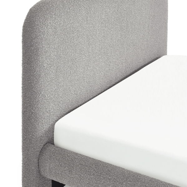 Hannah King Bed 150cm - Grey Boucle - Living with Luxury