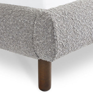 Hannah King Bed 150cm - Grey Boucle - Living with Luxury