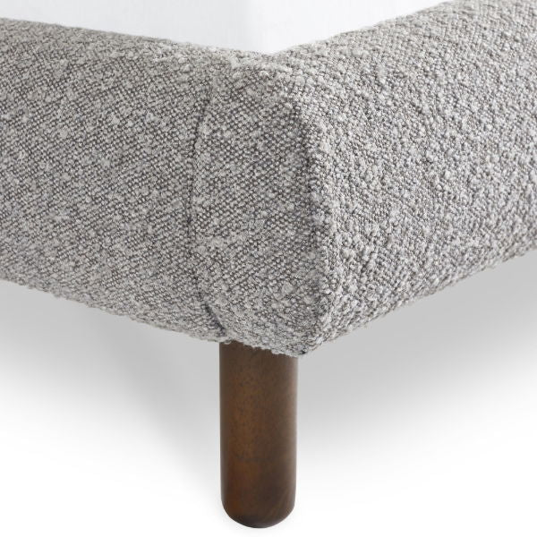 Hannah King Bed 150cm - Grey Boucle - Living with Luxury