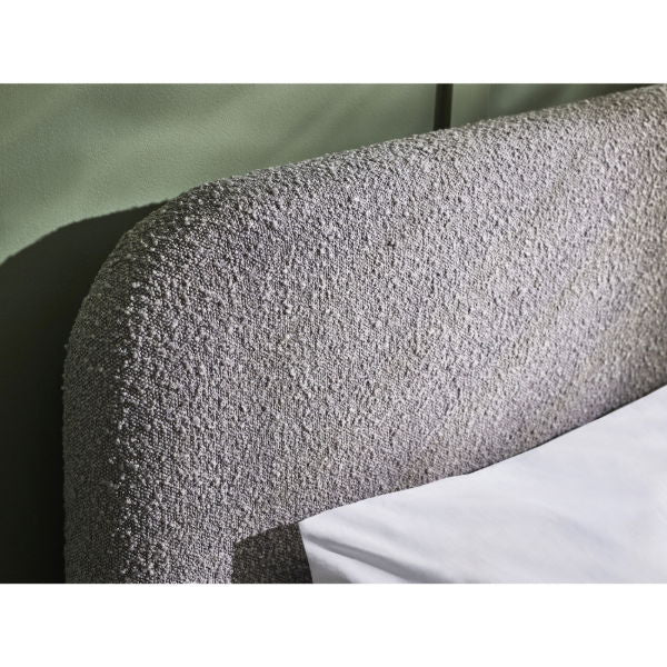 Hannah King Bed 150cm - Grey Boucle - Living with Luxury