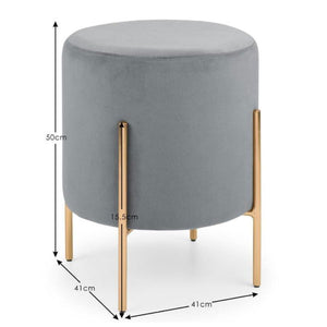 Harrogate Stool Grey - Living with Luxury