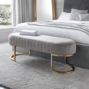 Harrogate Bench Grey - Living with Luxury