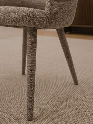 Hazel Upholstered Dining Chairs (Set of 2) - Taupe Textured Fabric - Living with Luxury