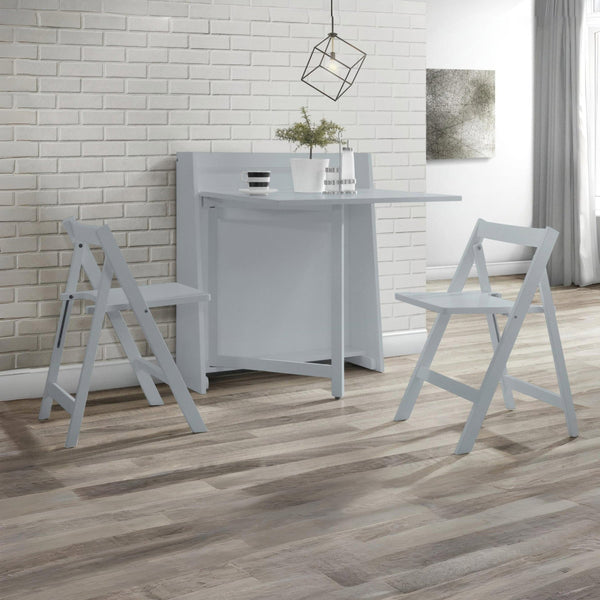 HELSINKI COMPACT FOLDING LIGHT GREY DINING SET - Living with Luxury