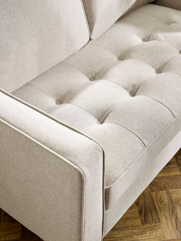 Henrietta Beige Upholstered 2 Seater Sofa - Living with Luxury