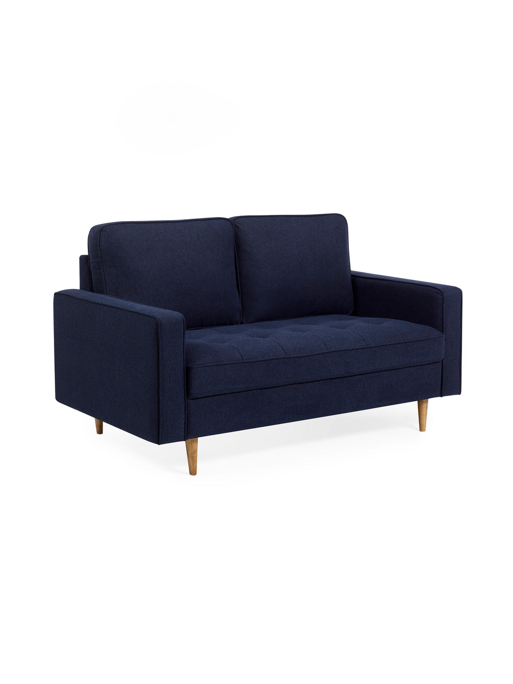 Henrietta Deep Blue Linen Upholstered 2 Seater Sofa - Living with Luxury