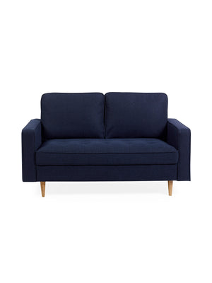 Henrietta Deep Blue Linen Upholstered 2 Seater Sofa - Living with Luxury