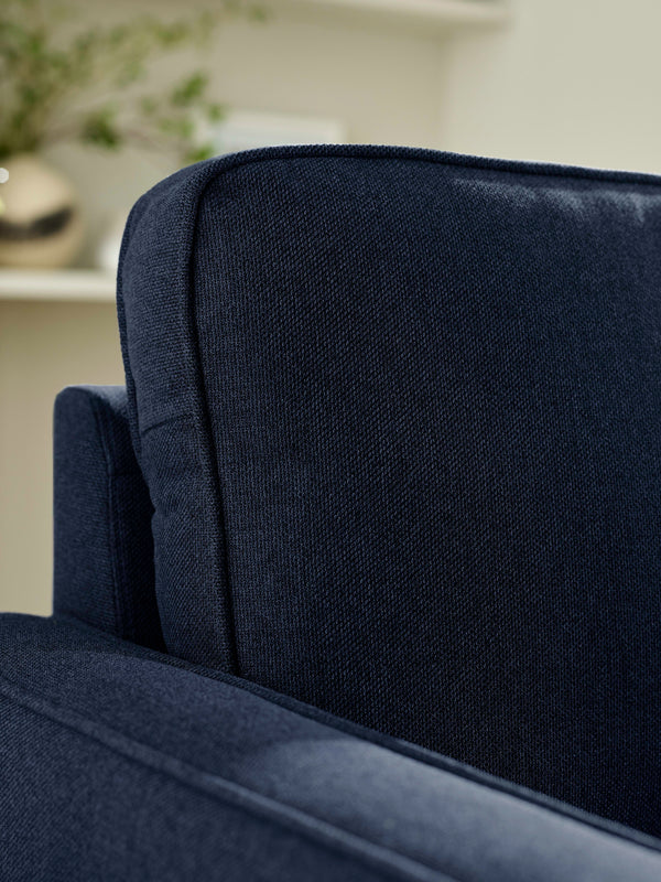 Henrietta Deep Blue Linen Upholstered 2 Seater Sofa - Living with Luxury