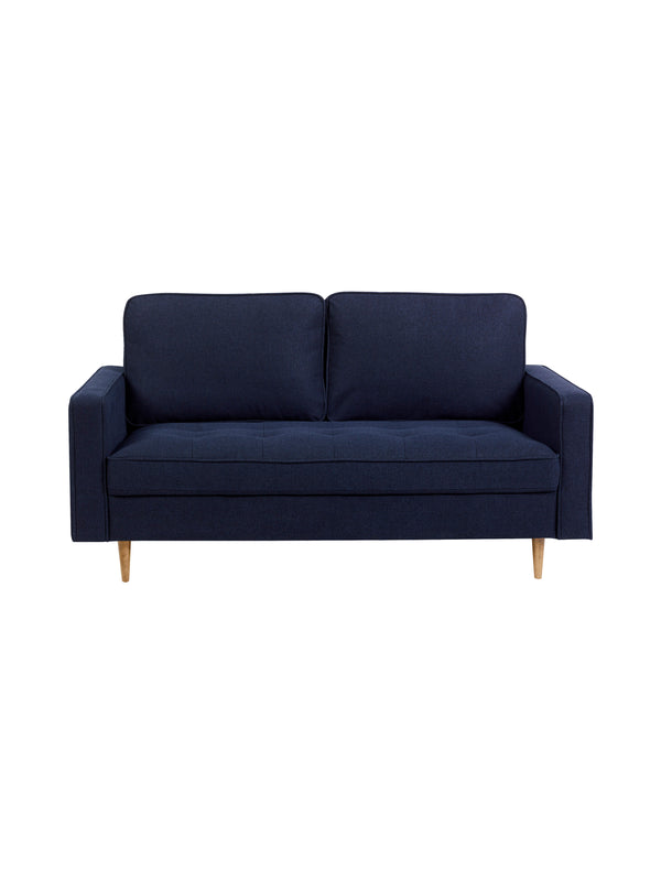 Henrietta Deep Blue Linen Upholstered 3 Seater Sofa - Living with Luxury