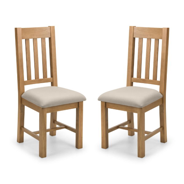 Hereford Dining Chair – Oak with Taupe Linen Seat - Living with Luxury
