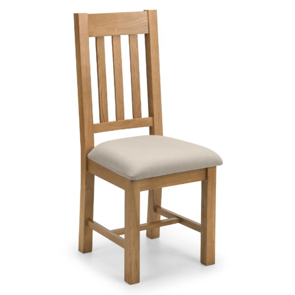 Hereford Dining Chair – Oak with Taupe Linen Seat - Living with Luxury
