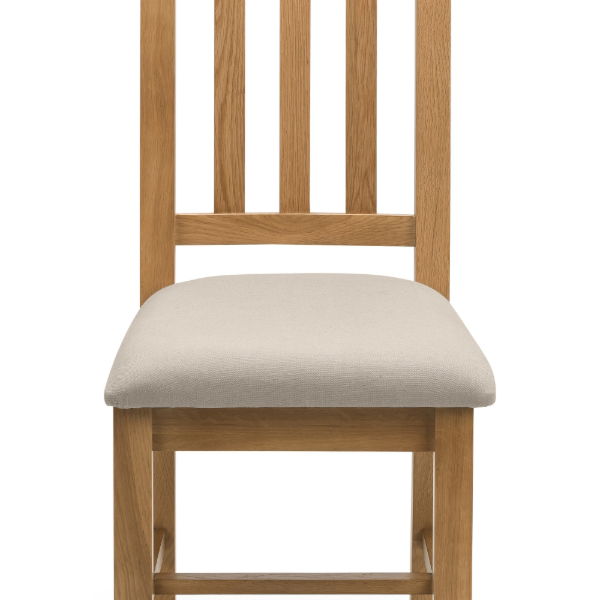 Hereford Dining Chair – Oak with Taupe Linen Seat - Living with Luxury