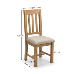 Hereford Dining Chair – Oak with Taupe Linen Seat - Living with Luxury