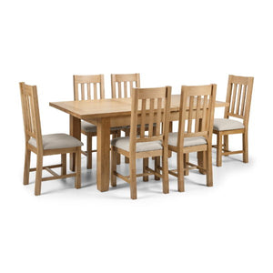 Hereford Dining Chair – Oak with Taupe Linen Seat - Living with Luxury