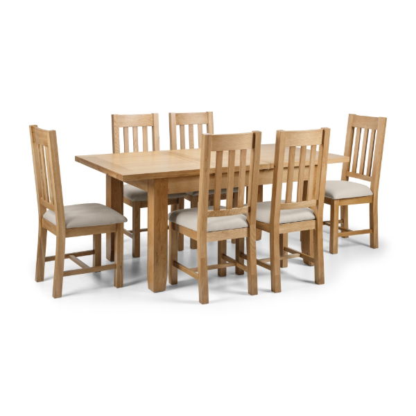 Hereford Dining Chair – Oak with Taupe Linen Seat - Living with Luxury