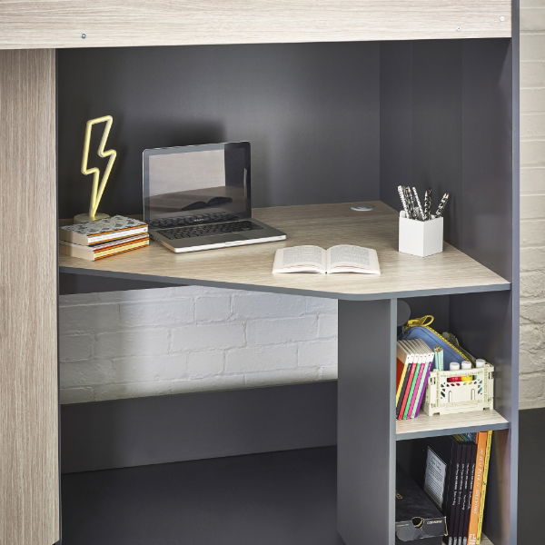 Hercules High Sleeper - Woodgrain & Anthracite - Living with Luxury