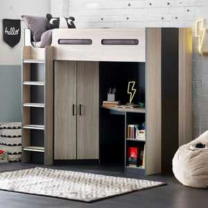 Hercules High Sleeper - Woodgrain & Anthracite - Living with Luxury