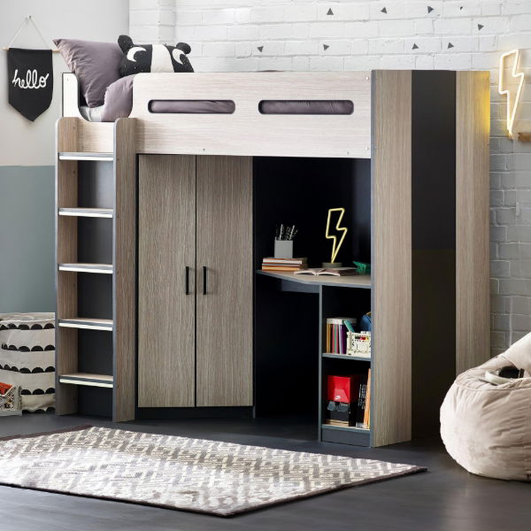 Hercules High Sleeper - Woodgrain & Anthracite - Living with Luxury